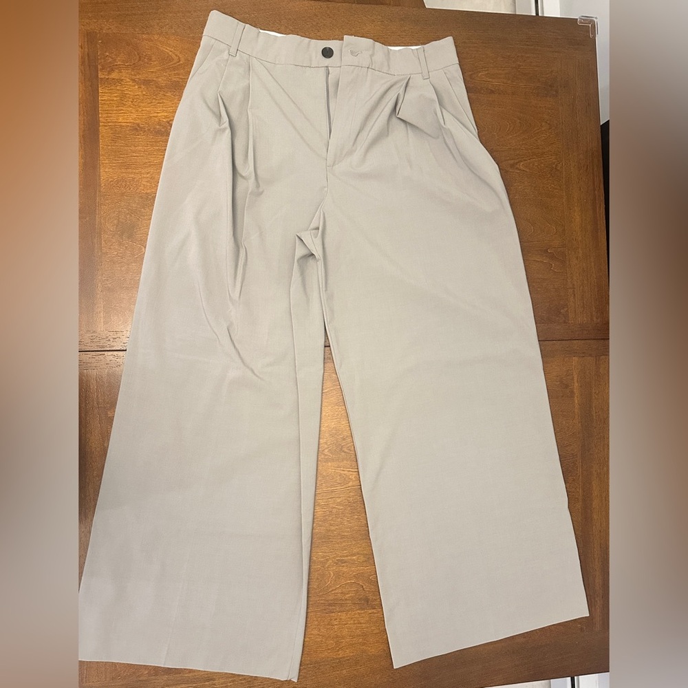 Zara Wide Leg Gray Trousers